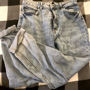 H&M high rise mom jeans